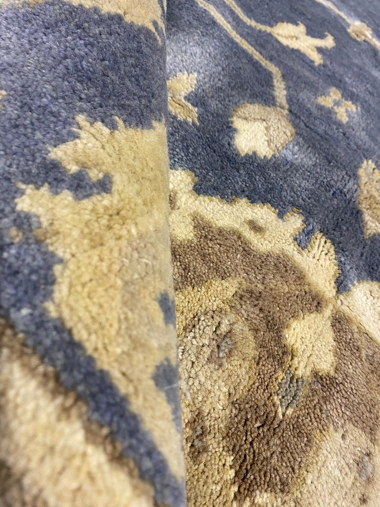 10.2 x 20.0 Large Unusual Size Runner Slate Gray Handmade Rug #B-78932