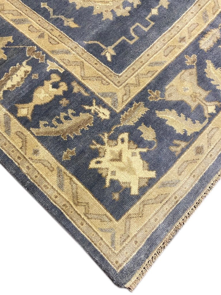 10.2 x 20.0 Large Unusual Size Runner Slate Gray Handmade Rug #B-78932