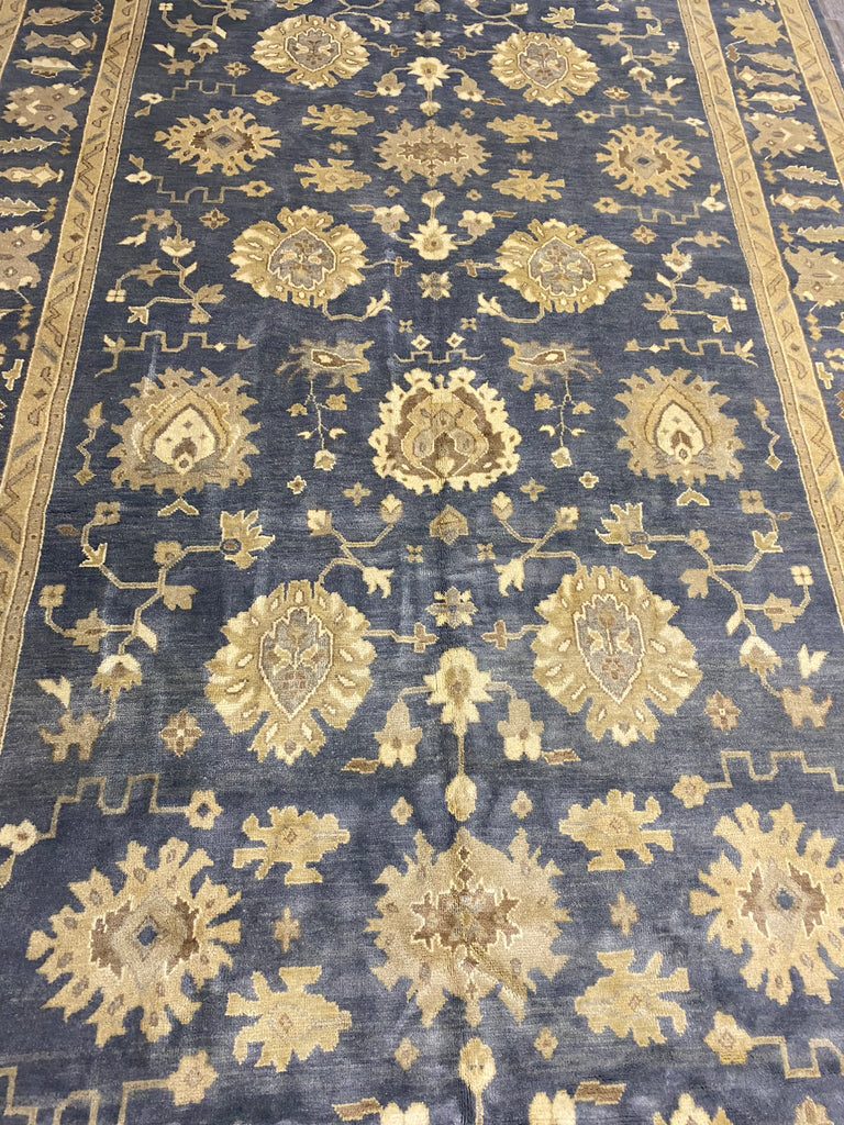 10.2 x 20.0 Large Unusual Size Runner Slate Gray Handmade Rug #B-78932