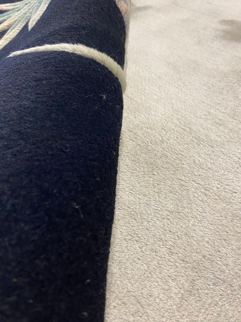 11.10 x 14.11 Ivory Wool Pile Large Art Deco Rug UNUSED 79951