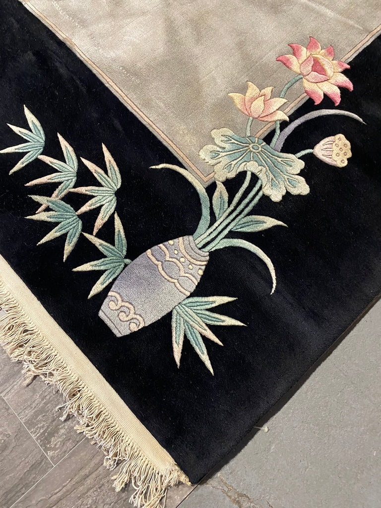 11.10 x 14.11 Ivory Wool Pile Large Art Deco Rug UNUSED 79951