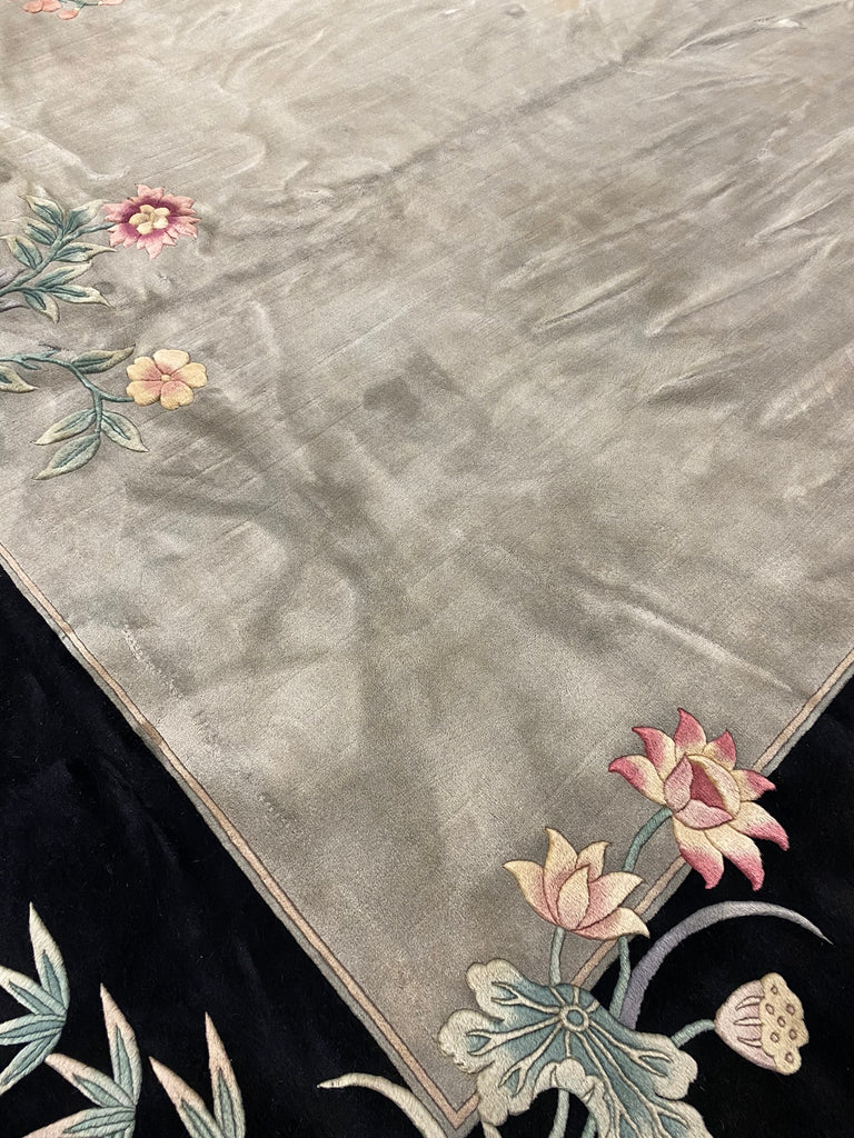 11.10 x 14.11 Ivory Wool Pile Large Art Deco Rug UNUSED 79951