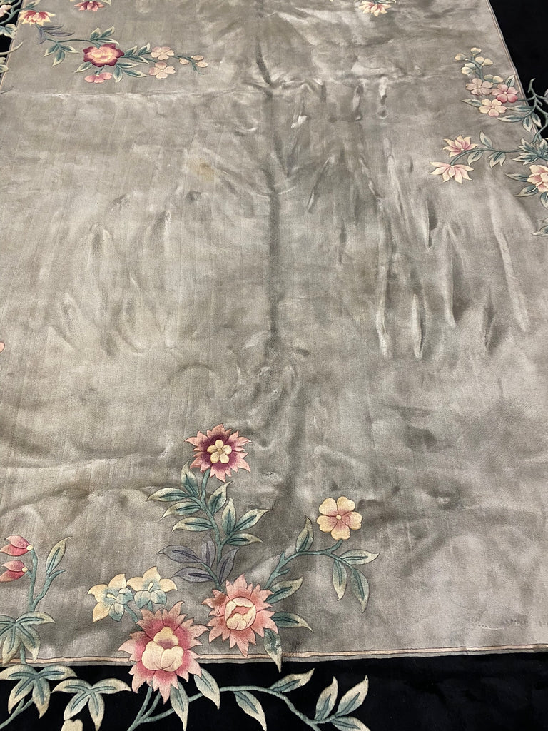 11.10 x 14.11 Ivory Wool Pile Large Art Deco Rug UNUSED 79951