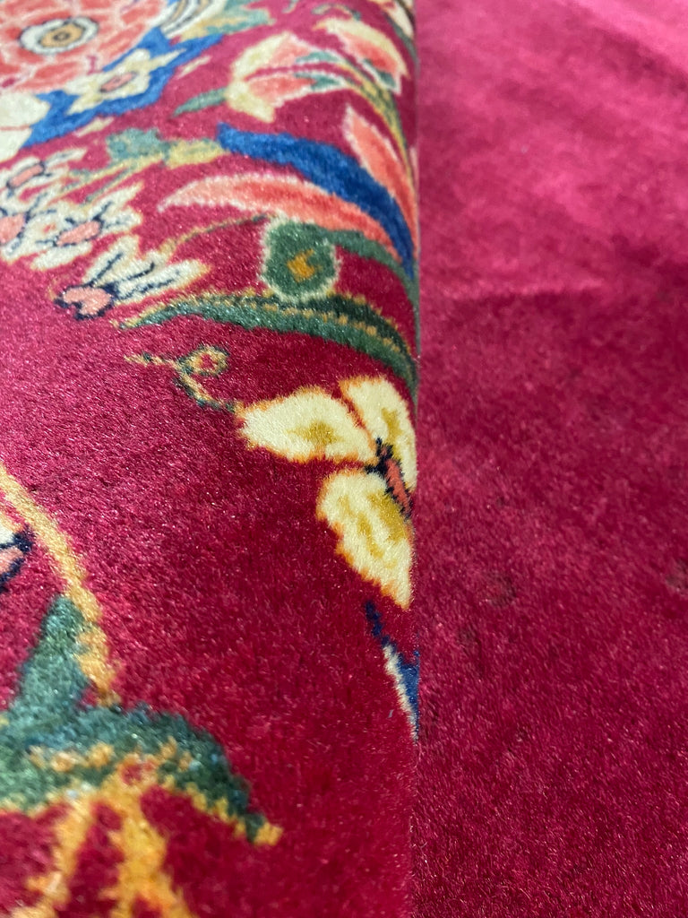 10.4 x 14.1 Authentic Antique Persian Kashan Kerman Rug #F-6480