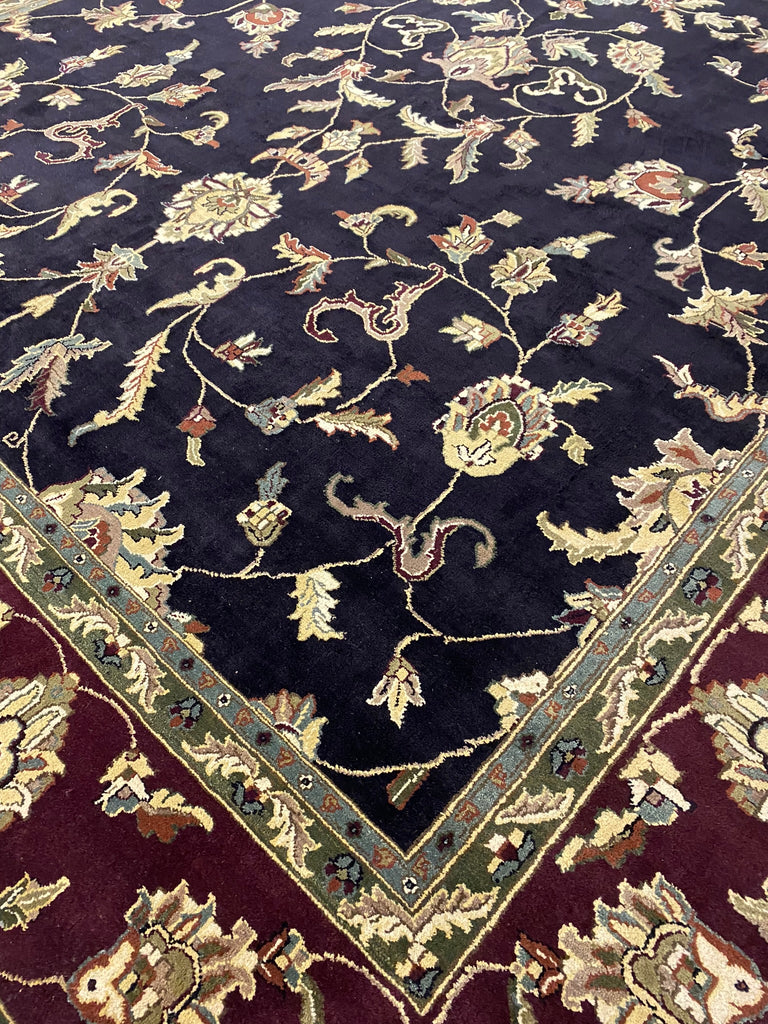 15 x 23.7 Large Black Agra Rug #PIX-10349