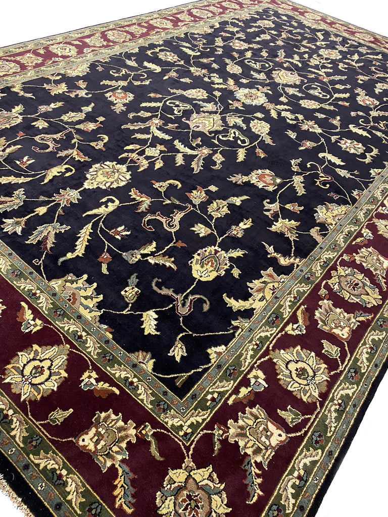 15 x 23.7 Large Black Agra Rug #PIX-10349