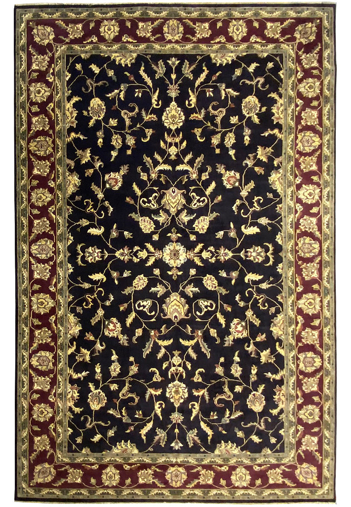 15 x 23.7 Large Black Agra Rug #PIX-10349