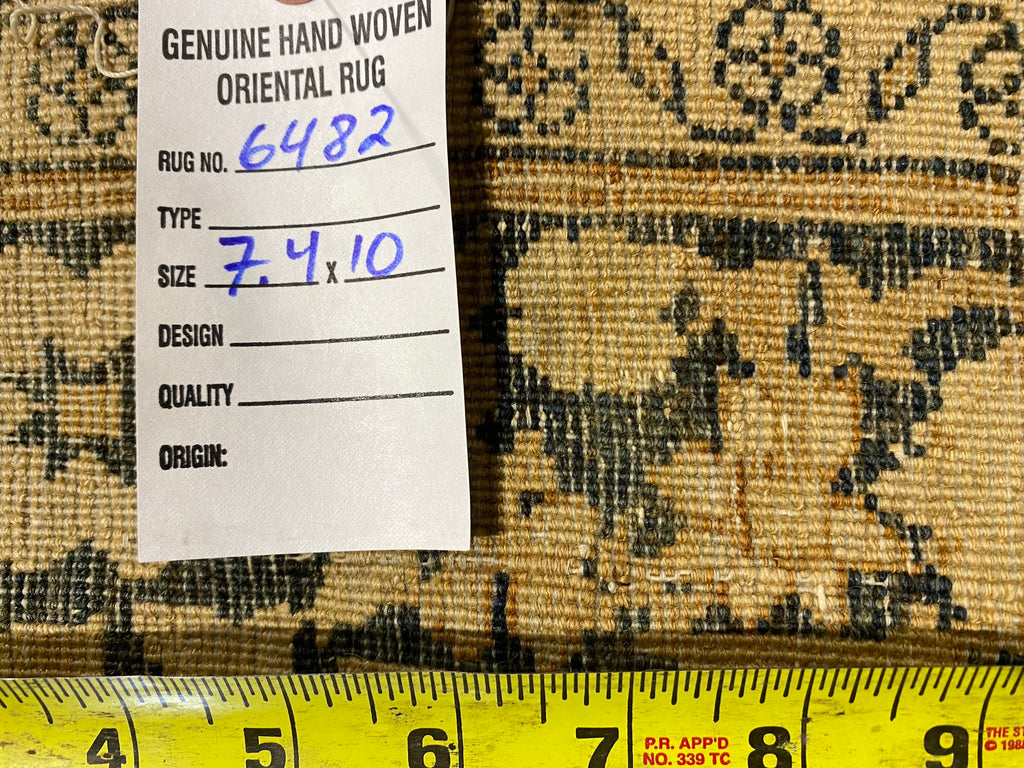 7.4 x 10 Authentic Antique Persian Tabriz Rug UNIQUE #F-6482