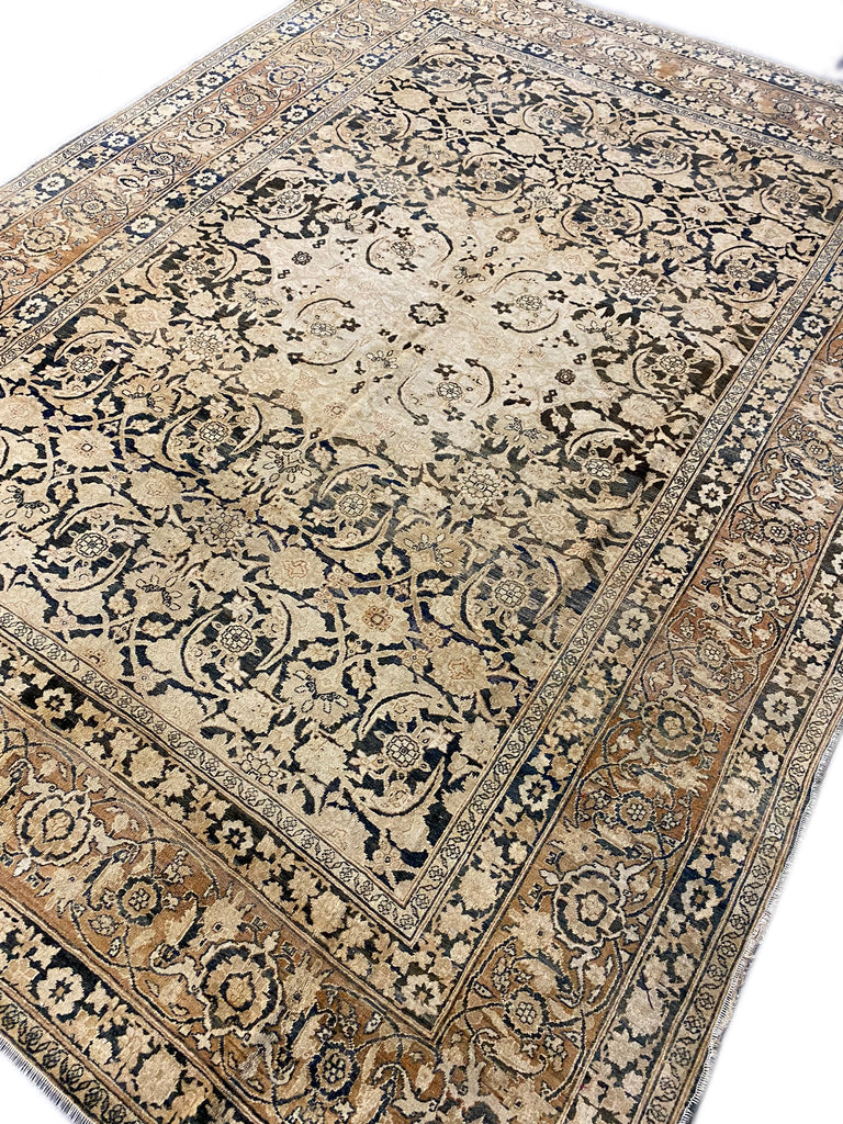 7.4 x 10 Authentic Antique Persian Tabriz Rug UNIQUE #F-6482