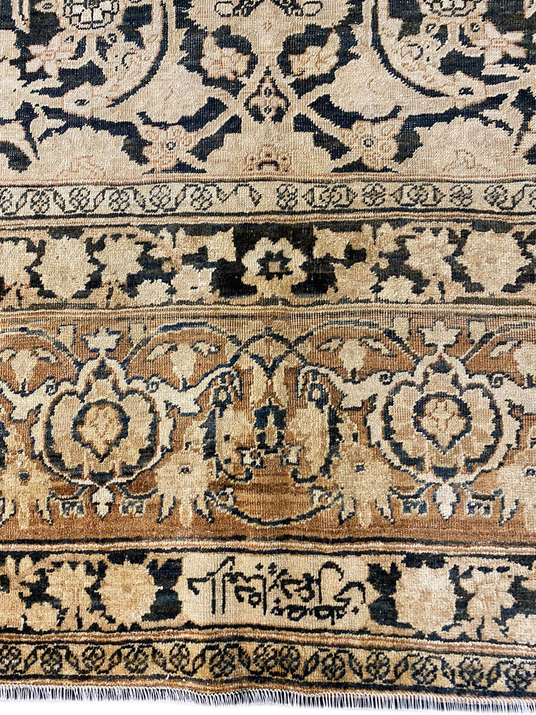 7.4 x 10 Authentic Antique Persian Tabriz Rug UNIQUE #F-6482