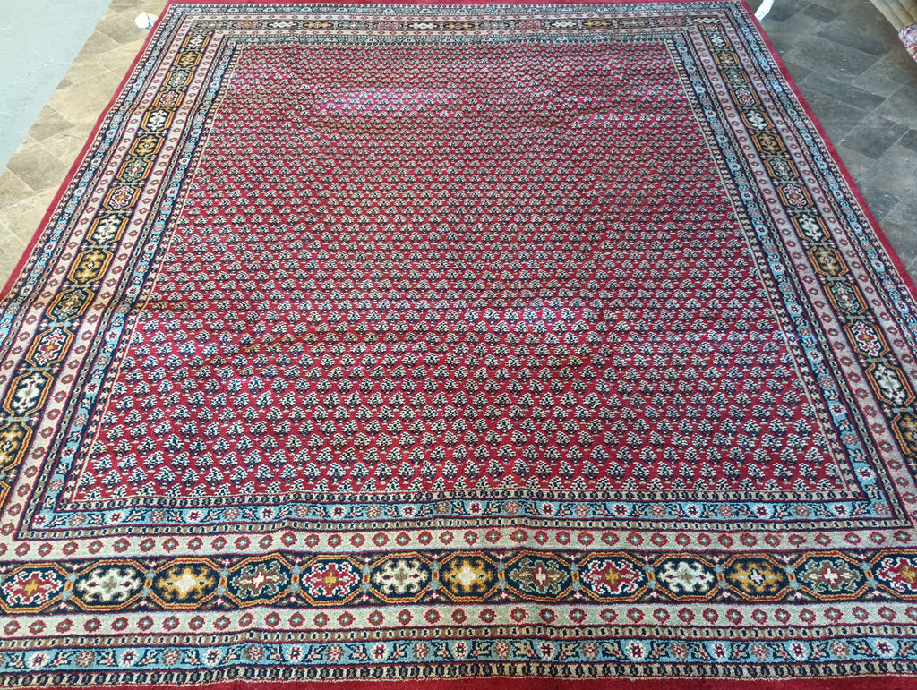8.3 x 9.9 Handmade India Saraband Mir Herati Rug #PIX-16044
