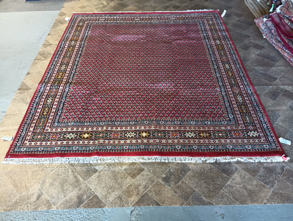 8.3 x 9.9 Handmade India Saraband Mir Herati Rug #PIX-16044