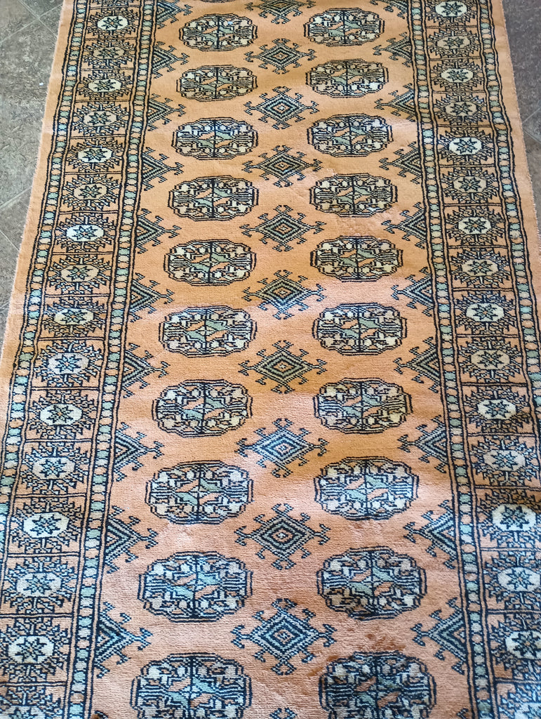 2.6 x 8.1 Rug Wool Hand-Knotted Gold Carpet #F-5858