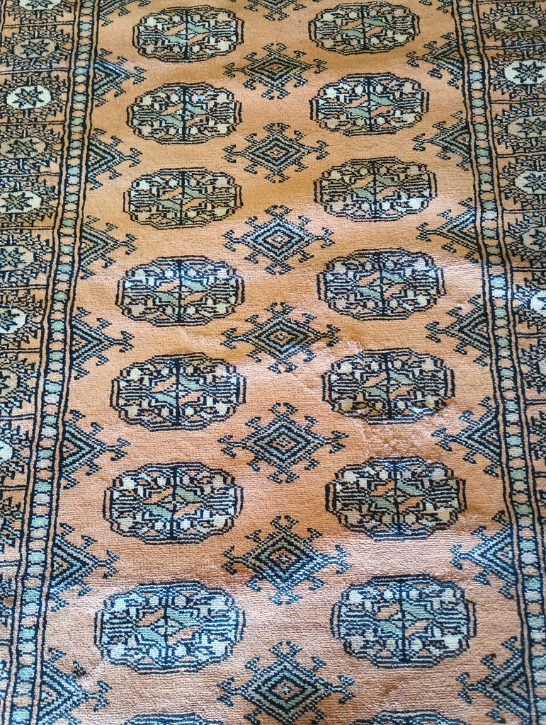 2.6 x 8.1 Rug Wool Hand-Knotted Gold Carpet #F-5858