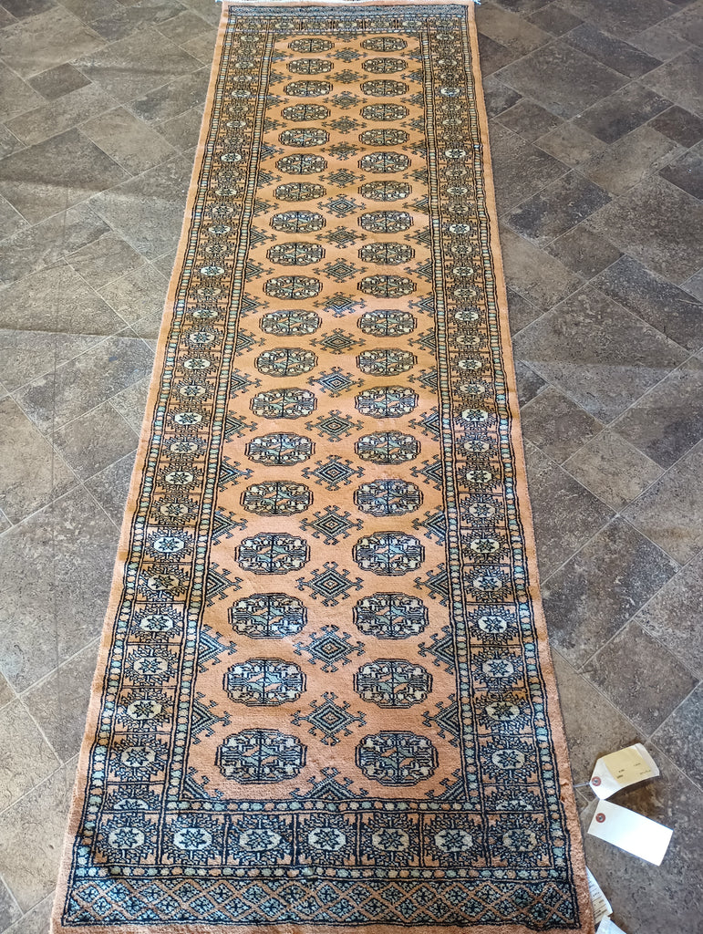 2.6 x 8.1 Rug Wool Hand-Knotted Gold Carpet #F-5858