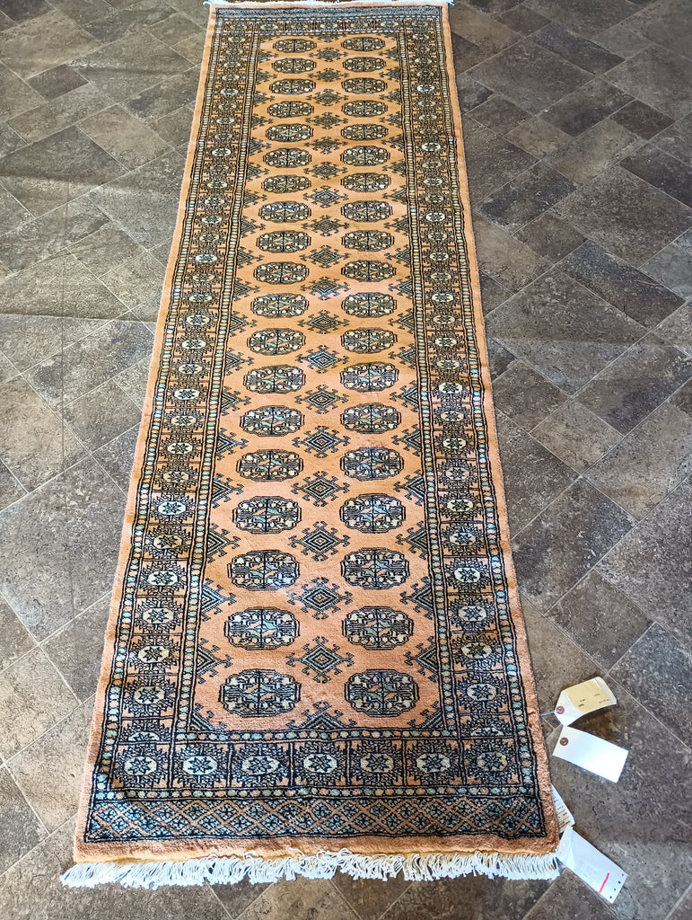 2.6 x 8.1 Rug Wool Hand-Knotted Gold Carpet #F-5858