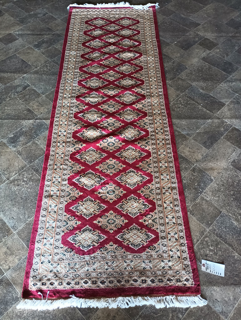 2.8 x 8.2 Bokara Runner Silky Soft Wool #F-5885