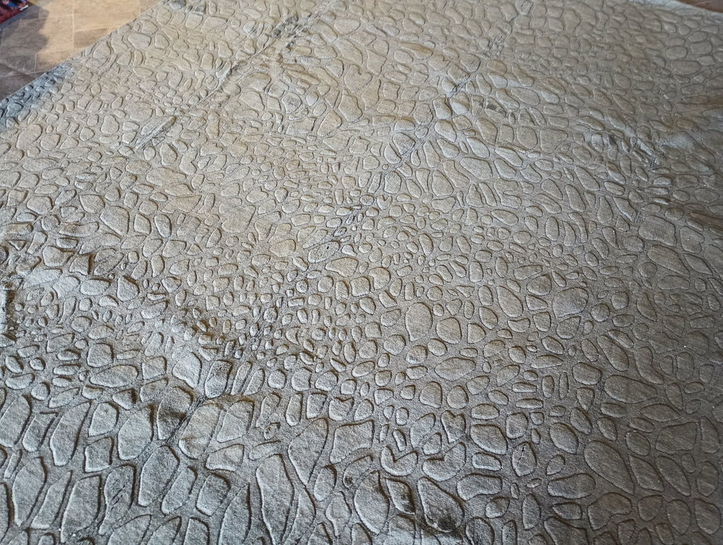 9.5 x 13.5 CONTEMPORARY GRAY RUG 10X14 Modern Carpet Wool Handmade #F-5888