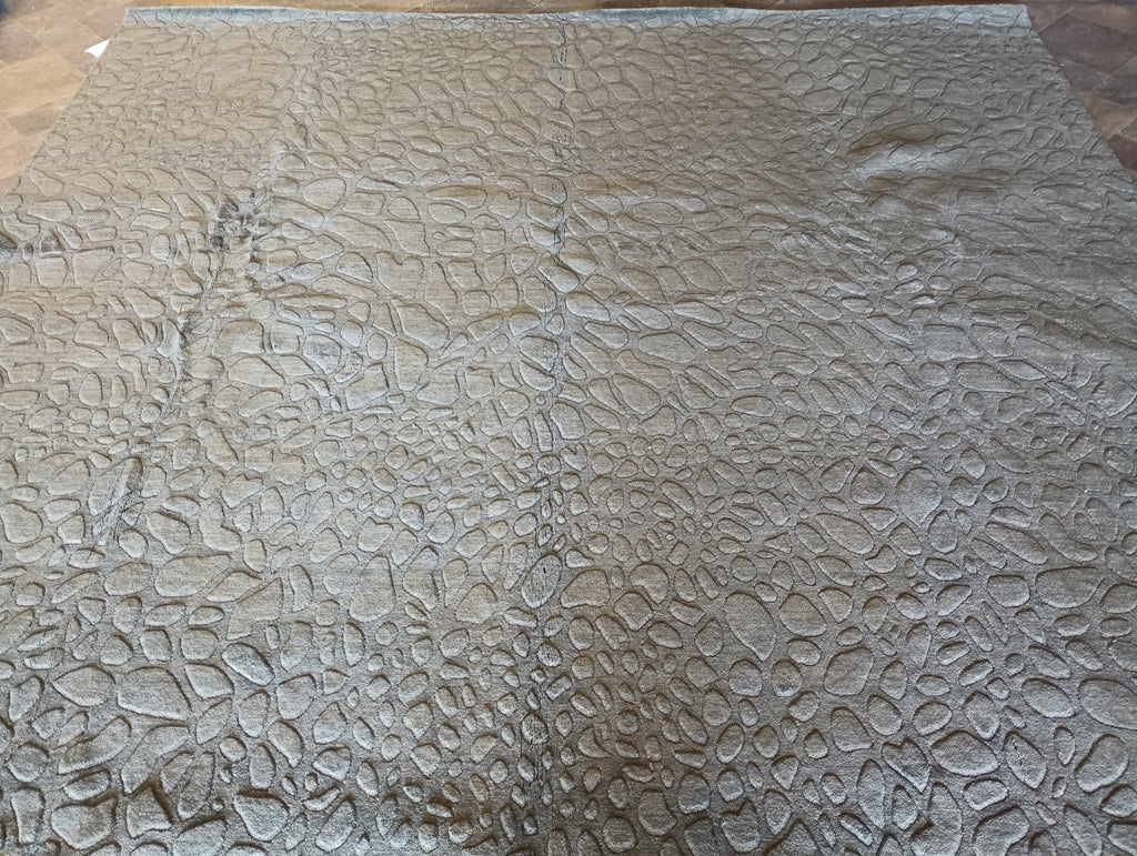9.5 x 13.5 CONTEMPORARY GRAY RUG 10X14 Modern Carpet Wool Handmade #F-5888
