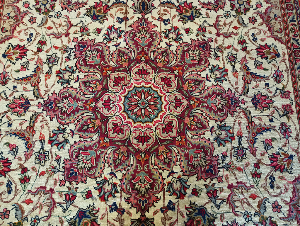 6.8 x 10 Pre-Owned Persian Tabriz Rug IRAN #F-5896