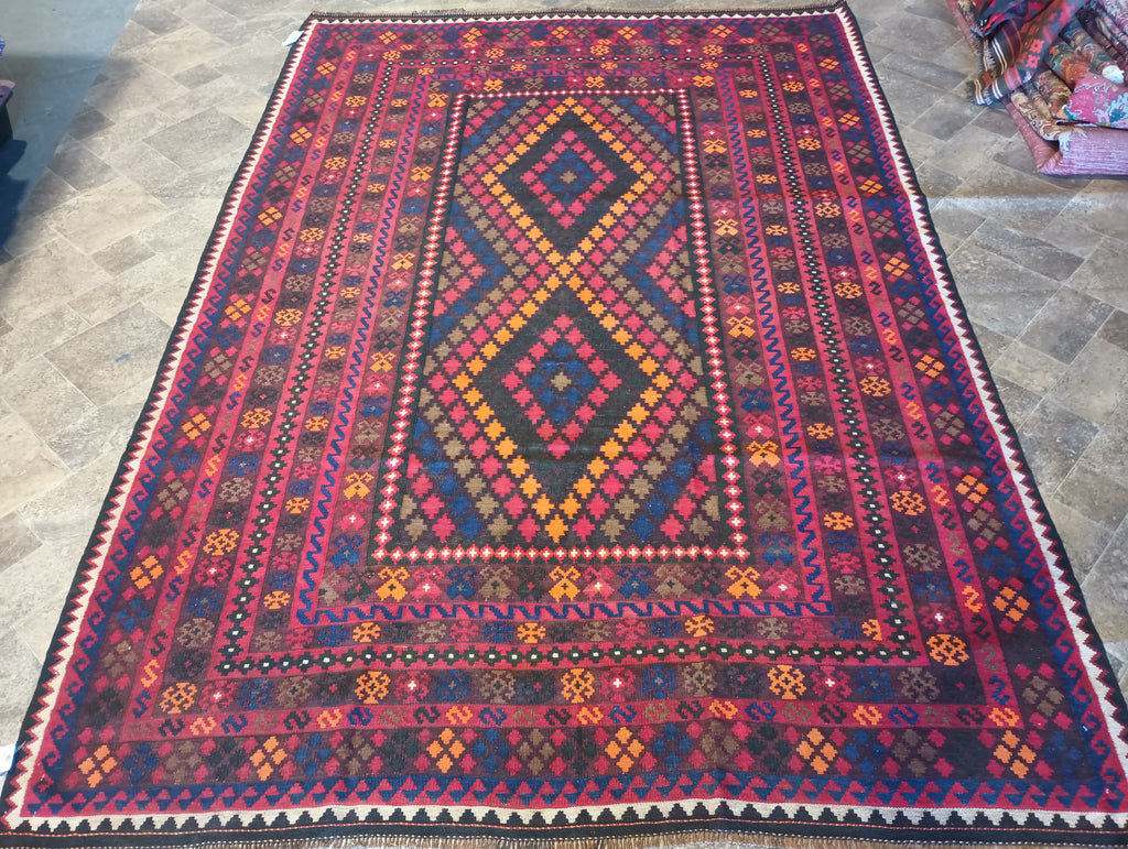 6.10 x 10.1 Tribal Kilim Handmade Afghanistan #F-5905