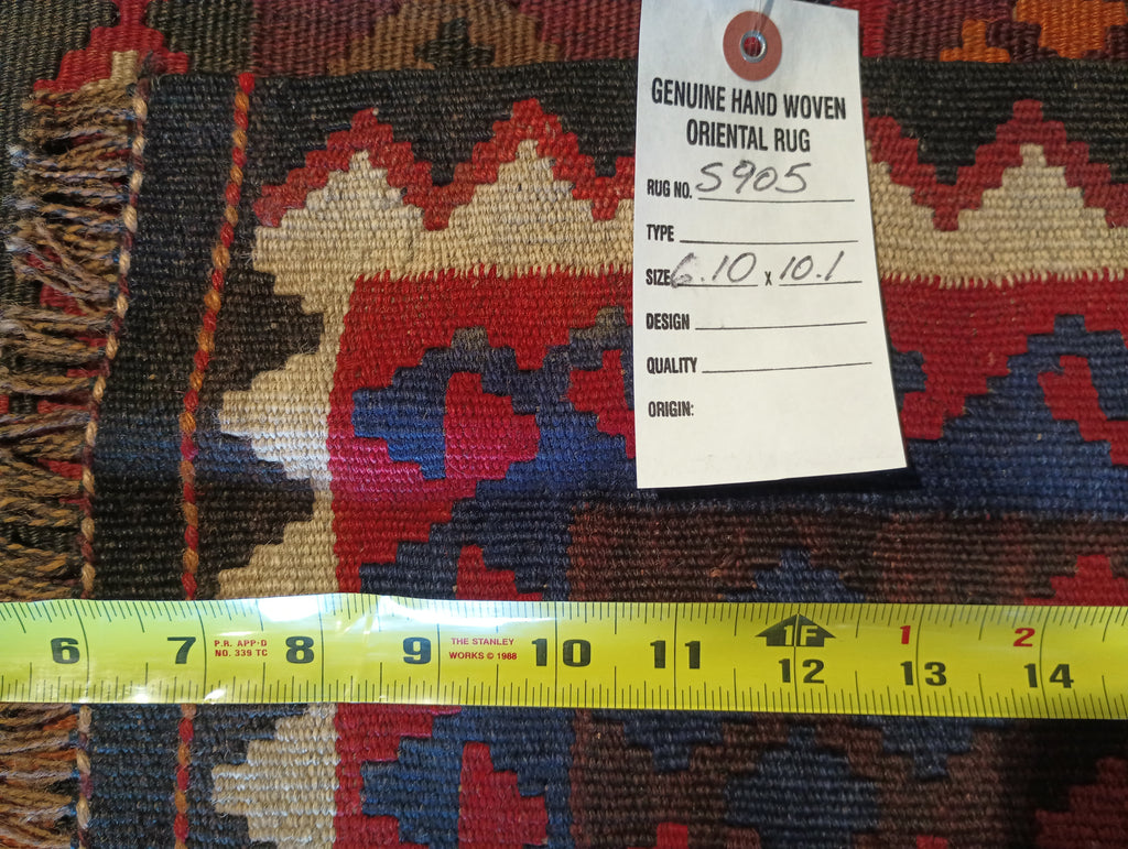 6.10 x 10.1 Tribal Kilim Handmade Afghanistan #F-5905