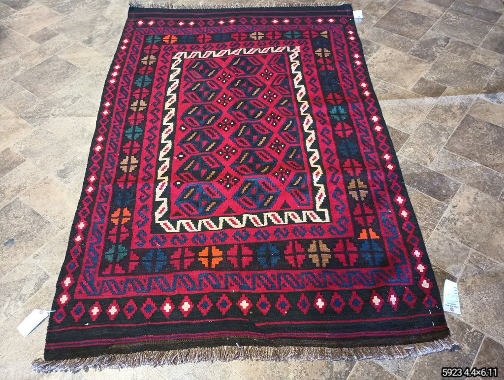 4' x 7' TURKMAN KILIM-RUG-WOOL-HANDMADE.jpg