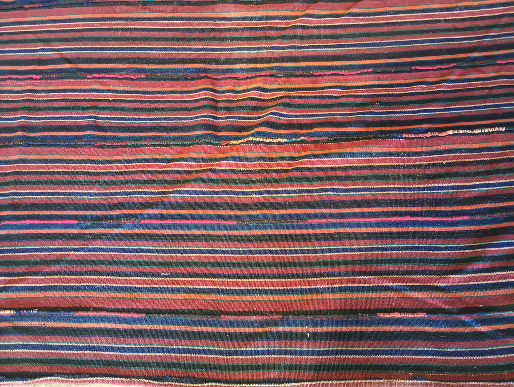 7.10 x 8.7 CONTEMPORARY TRANSITIONAL KILIM RUG Handmade Afghanistan Wool Flat Weave Carpet #F-5926