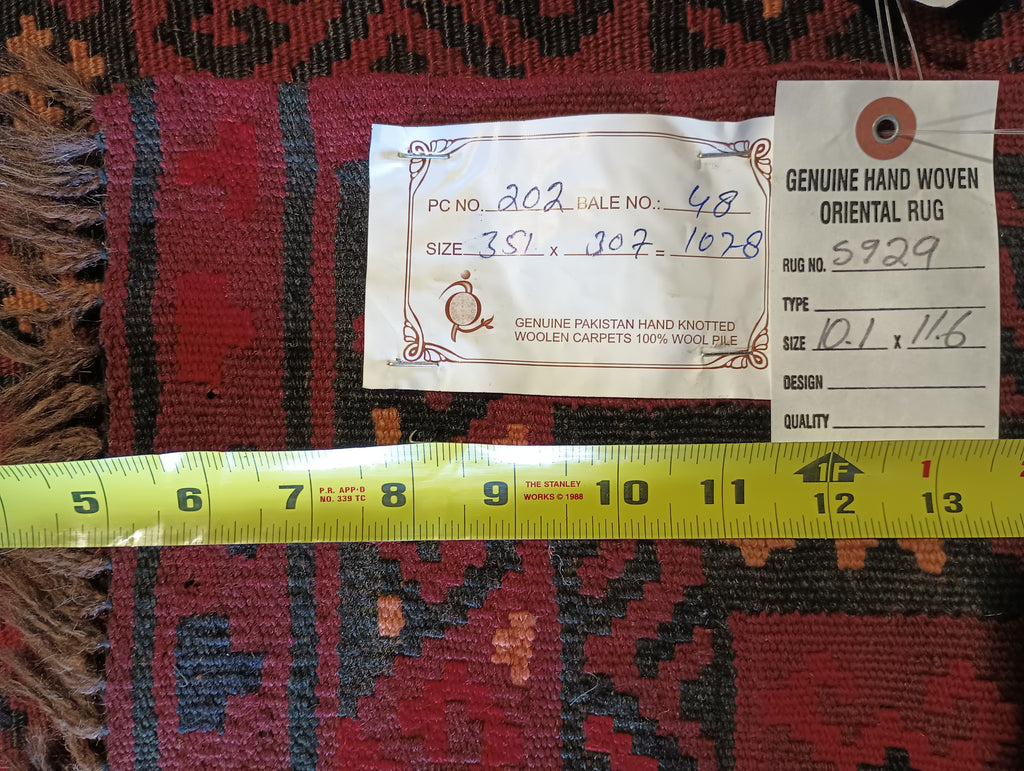 10' x 11'  SQUARISH Size KILIM Afghan RUG #F-5929