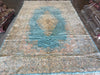 Load image into Gallery viewer, 9.10 x 16 Persian Kerman Rug Light BLUE #F-5944