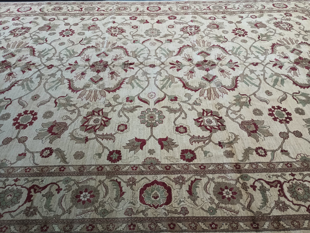 12 x 18 LIGHT Ivory Beige Chobi Peshawar Rug #PIX-2336