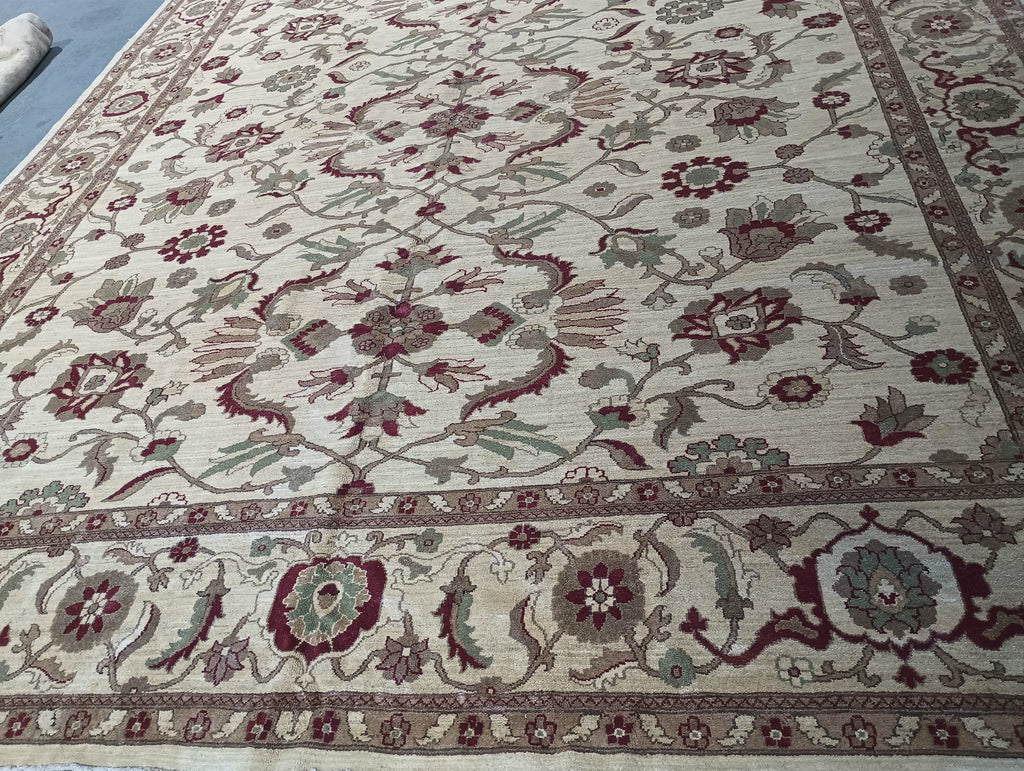 12 x 18 LIGHT Ivory Beige Chobi Peshawar Rug #PIX-2336