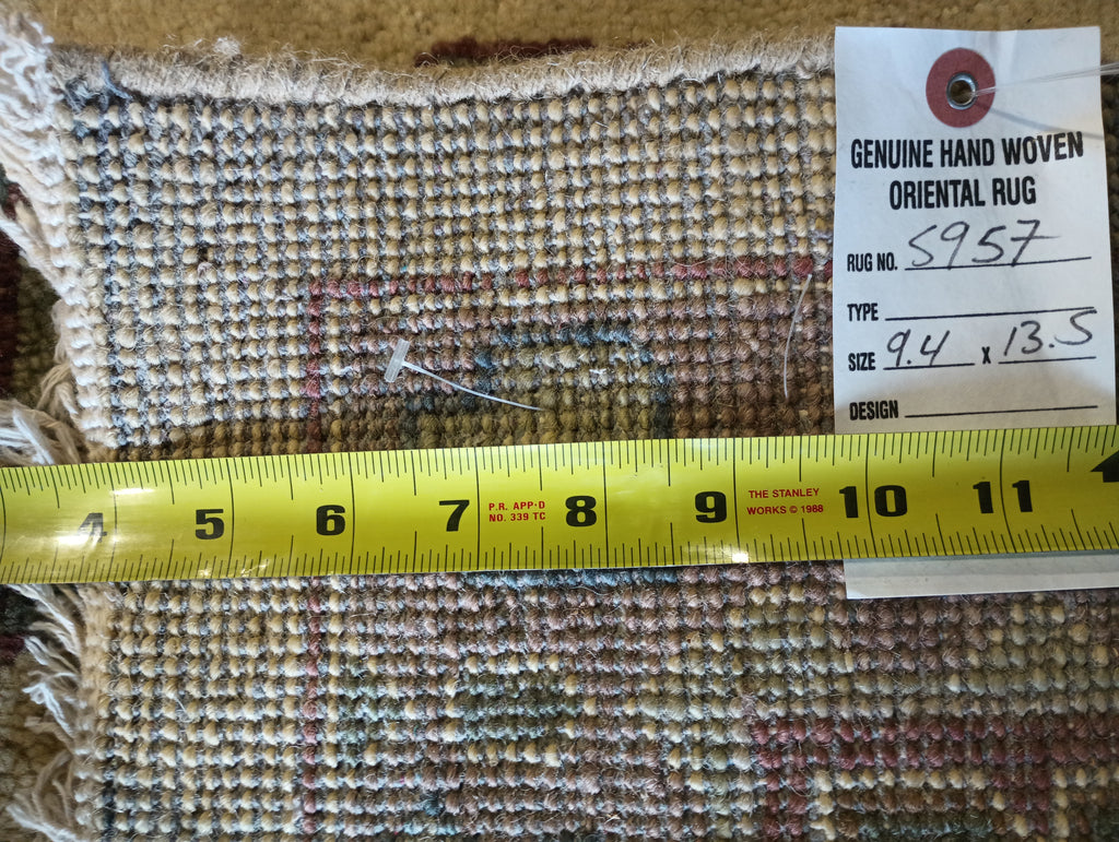 9.4 x 13.5 NEW OUSHAK RUG HANDMADE #F-5957