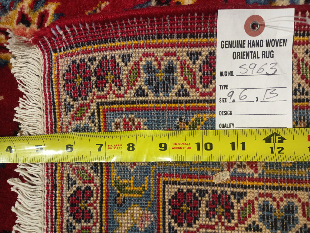 9.6 x 13 Pre Owned Persian Kashan rug SHARK TANK CARPET #F-5963