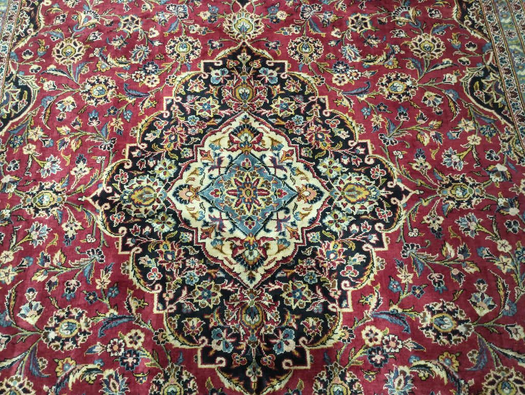 9.6 x 13 Pre Owned Persian Kashan rug SHARK TANK CARPET #F-5963
