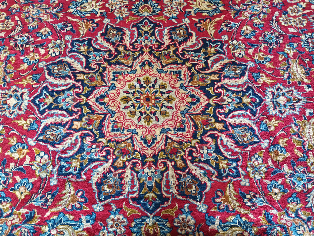 8.3 x 12.5 Authentic Persian Esfahan Najafabad Wool Rug - Pre-Owned #F-6006
