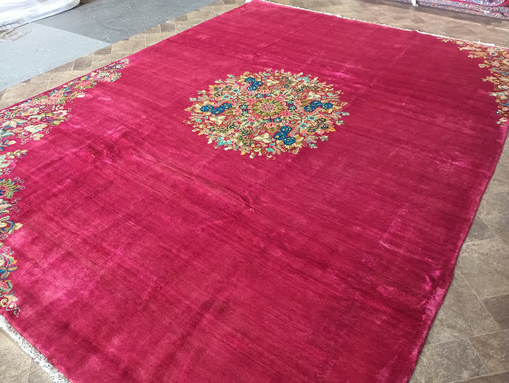 9.3 x 12.8 ESTATE RUG Persian Kerman Art Deco Pattern No Border #F-6026