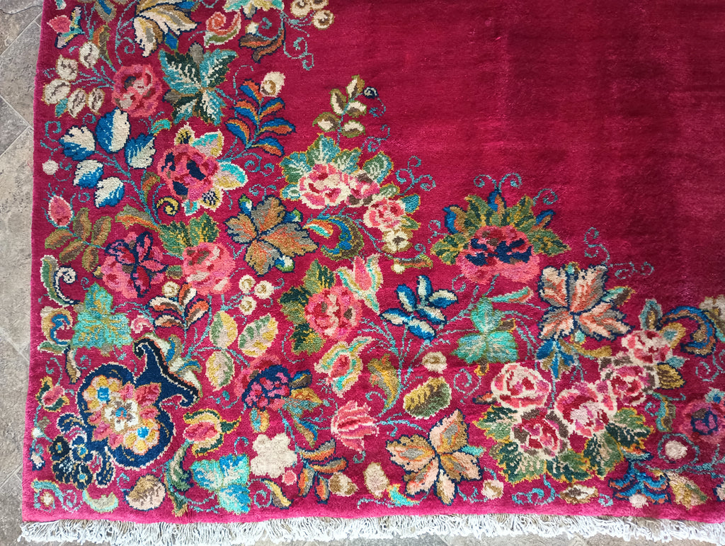 9.3 x 12.8 ESTATE RUG Persian Kerman Art Deco Pattern No Border #F-6026