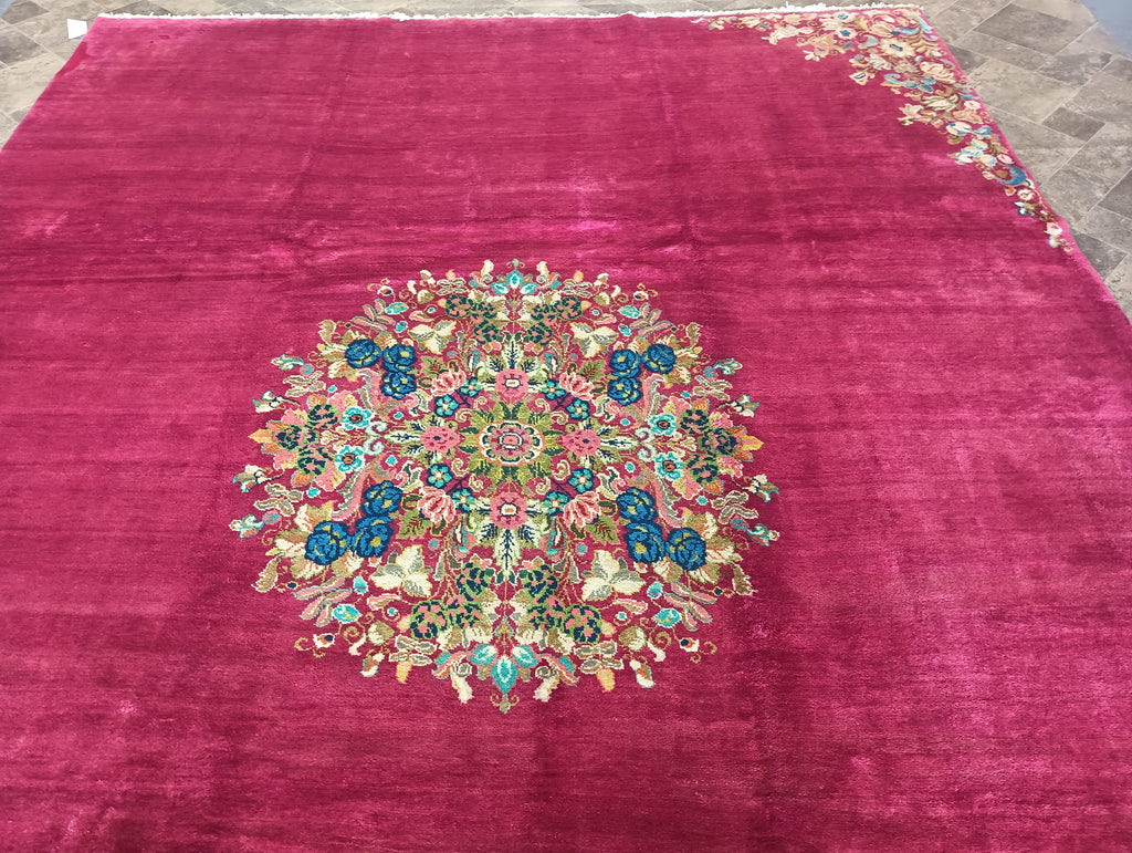 9.3 x 12.8 ESTATE RUG Persian Kerman Art Deco Pattern No Border #F-6026