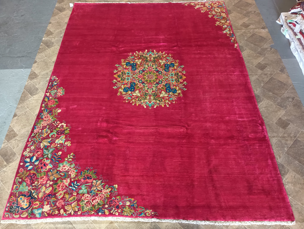 9.3 x 12.8 ESTATE RUG Persian Kerman Art Deco Pattern No Border #F-6026