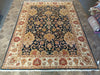 Load image into Gallery viewer, 9 x 12.9 Natural Quality Handmade Agra Rug Midnight Dark Blue #F-6044