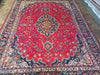 Load image into Gallery viewer, 9.5 x 13.7 Large Persian Classic Traditional Wool SIGNED Rug Bright Red Blue #F-6078