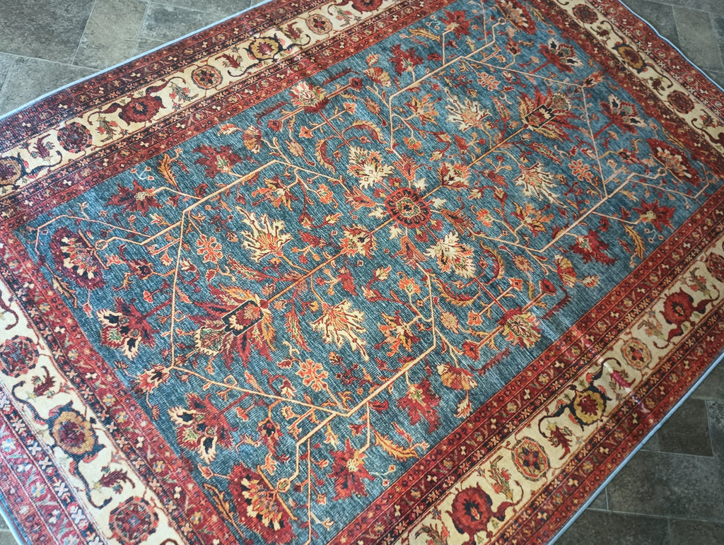 5' x 7' Light Blue Turkish Rug  #F-6086