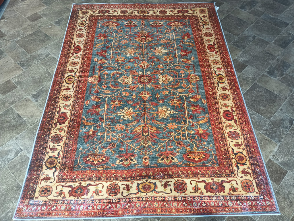 5' x 7' Light Blue Turkish Rug  #F-6086