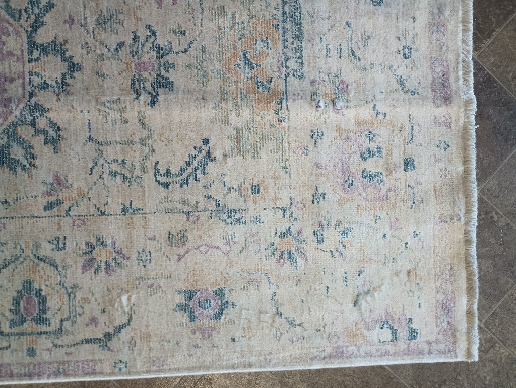 5' x 7' New Turkish Made Oushak rug Pale Light BLue  #F-6092