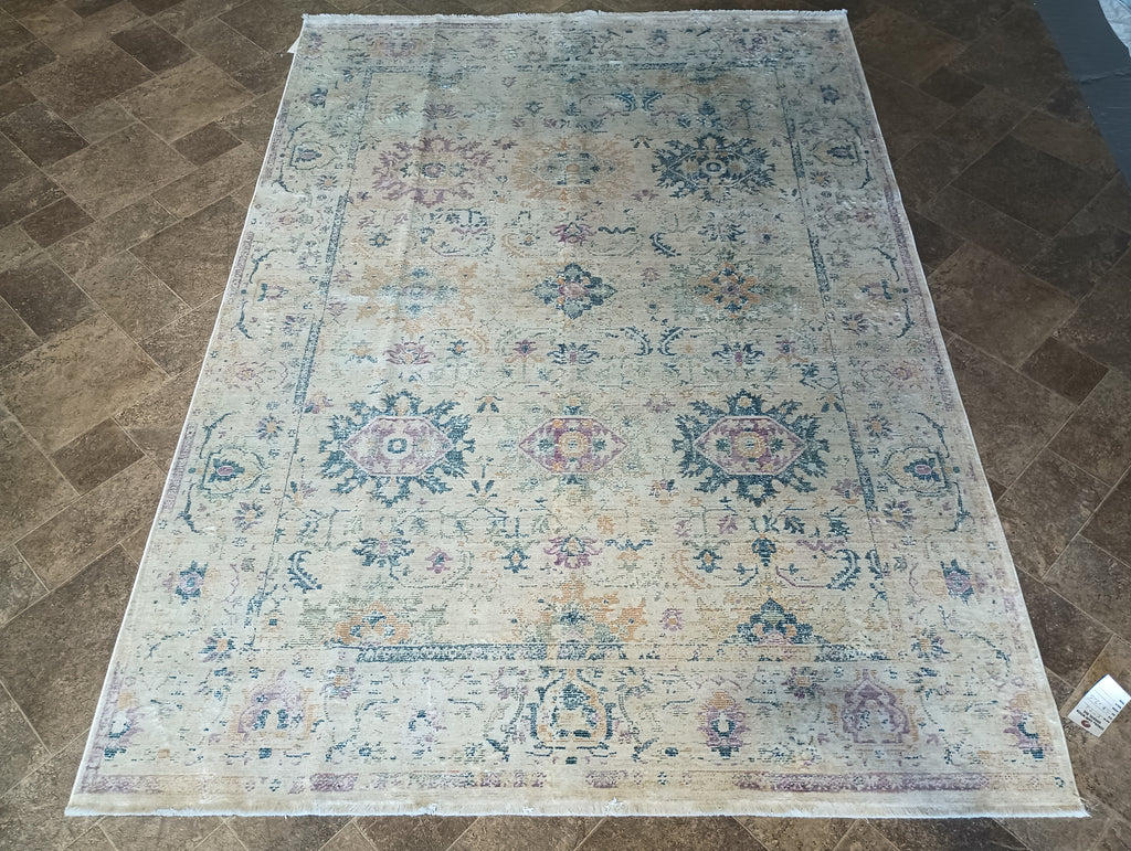 5' x 7' New Turkish Made Oushak rug Pale Light BLue  #F-6092