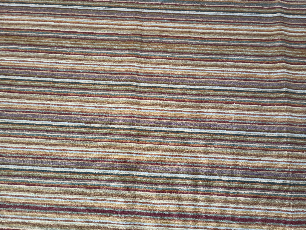 5 x 8.1 Neutrals Handmade India Contemporary Kilim Rug Flat Weave Wool #F-6095