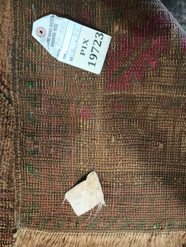 5 x 9.4 Antique Overdyed Kazak Rug #PIX-19723