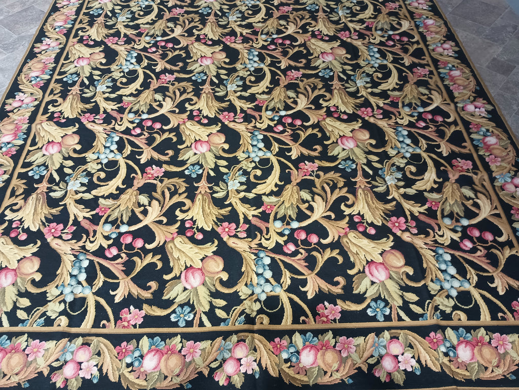 8.9 x 11.6 BEAUTIFUL ENGLSH GARDEN TREE Needle Point Hand Stich #F-6099