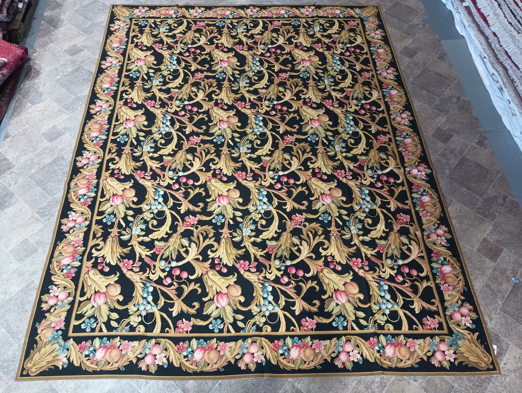 8.9 x 11.6 BEAUTIFUL ENGLSH GARDEN TREE Needle Point Hand Stich #F-6099